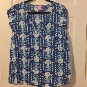 Lilly Pulitzer Blue Mays top